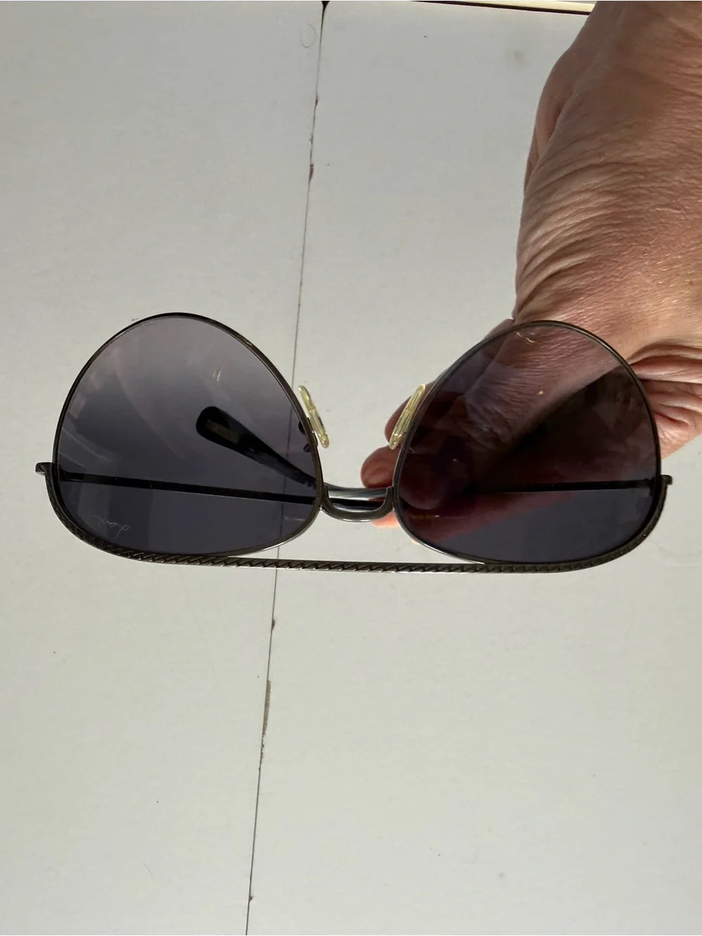 Lanvin Black Frame Aviator Sunglasses with Gray Lenses unisex